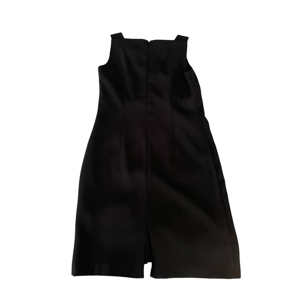 Vintage Ever Beauty Black Career Pencil Dress Sleeveless Fitted Workwear Size 8